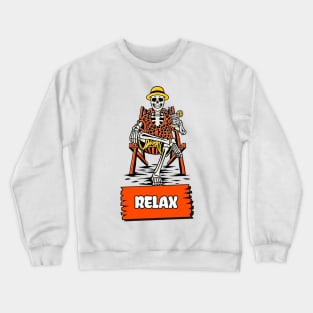 Relax Skeleton Crewneck Sweatshirt